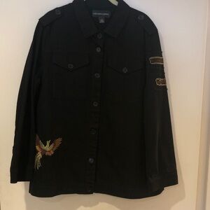 Colleen Lopez Phoenix Embroidered Military Jacket  Size L | Excellent Condition